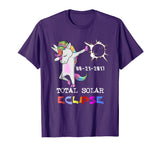 August 21 Solar Total Eclipse Funny Dabbing Unicorn T shirt