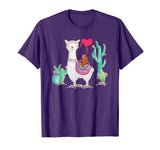 Sloth Riding Llama Tshirt Funny Valentines Day Gift