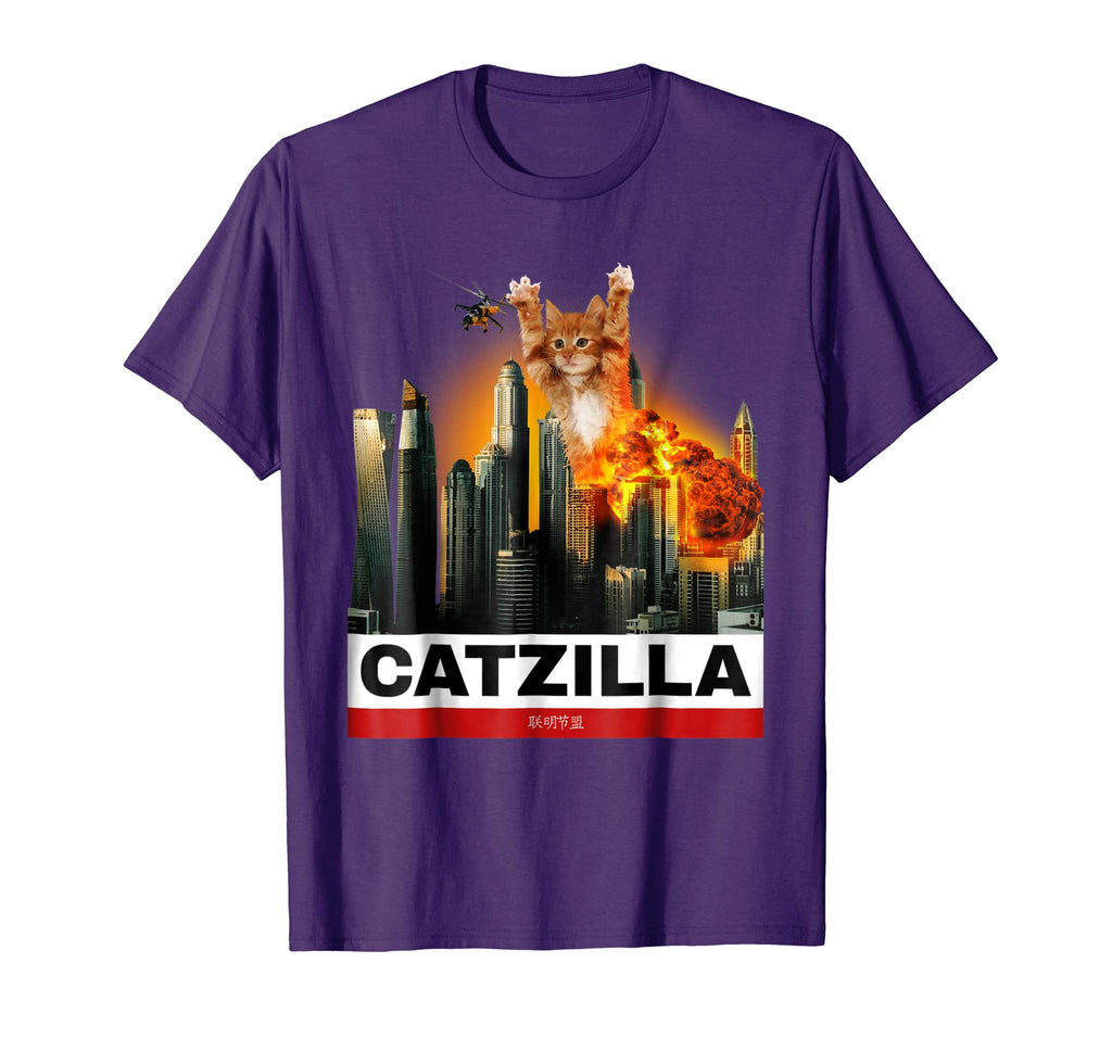 CATZILLA - Funny Kitty Tshirt for Cat lovers to Halloween