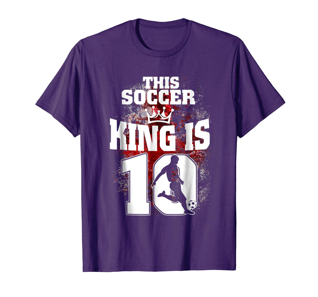 10th Birthday Funny T-Shirt This Soccer King Is 10 Years Old