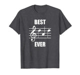 Best Dad Ever Treble Clef Musician Funny T-Shirt For Dad
