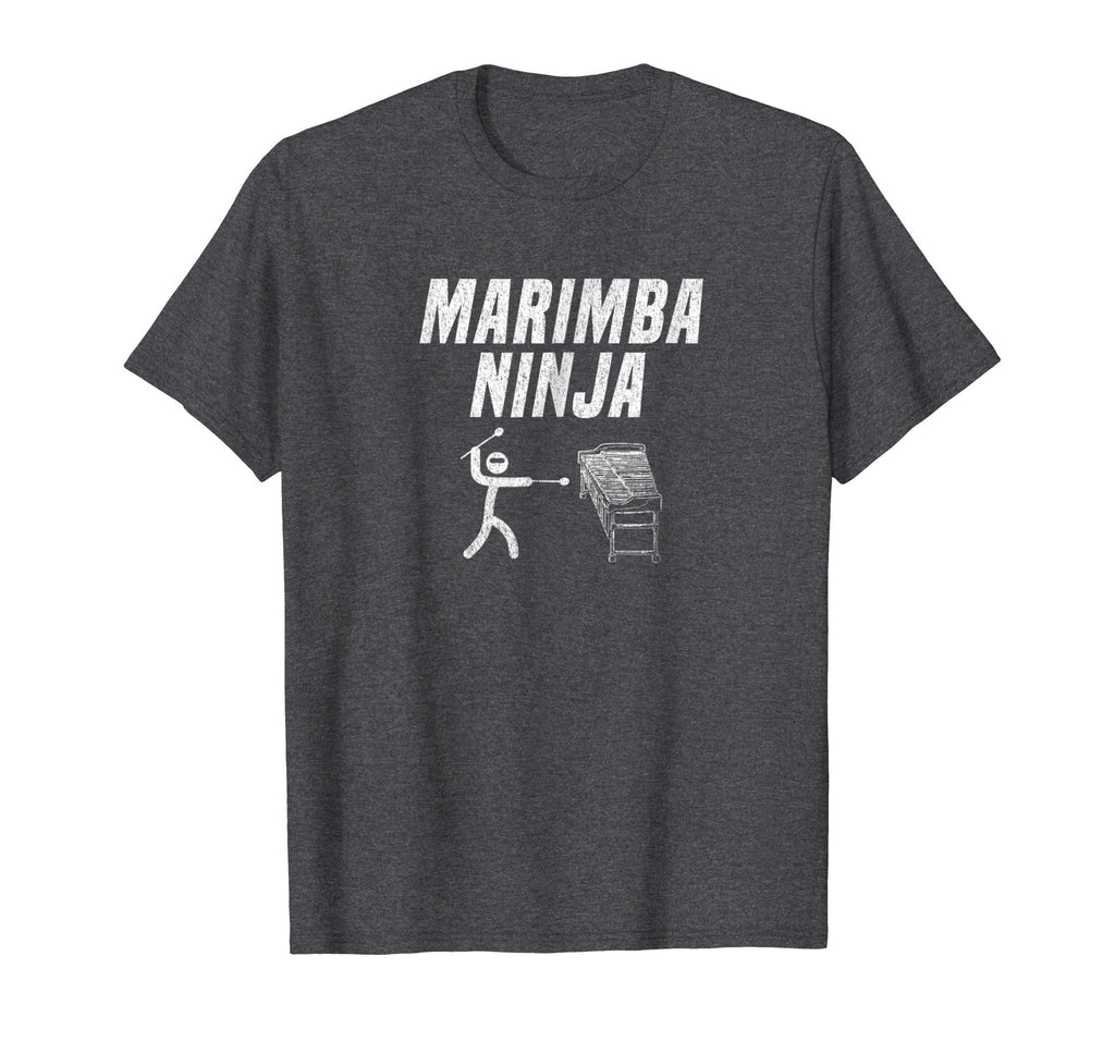 Marimba Ninja Funny Marching Band Percussion Gag T-Shirt