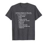 Alabama Is The Worst State Ever Funny T-Shirt