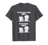 Funny Programmer T-Shirt - Code Works Why Meme Tee