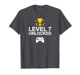7th Birthday Level 7 Unlocked Funny T-shirt Gamer Gift Baby