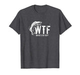 WTF Where's The Fish Men's Funny Fishing T-Shirt