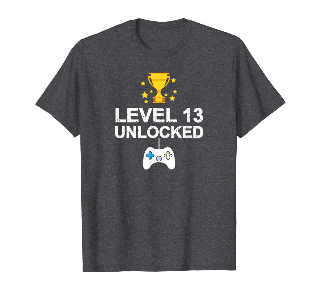 13th Birthday Level 13 Unlocked Funny T-shirt Gamer Gift Kid