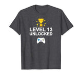 13th Birthday Level 13 Unlocked Funny T-shirt Gamer Gift Kid