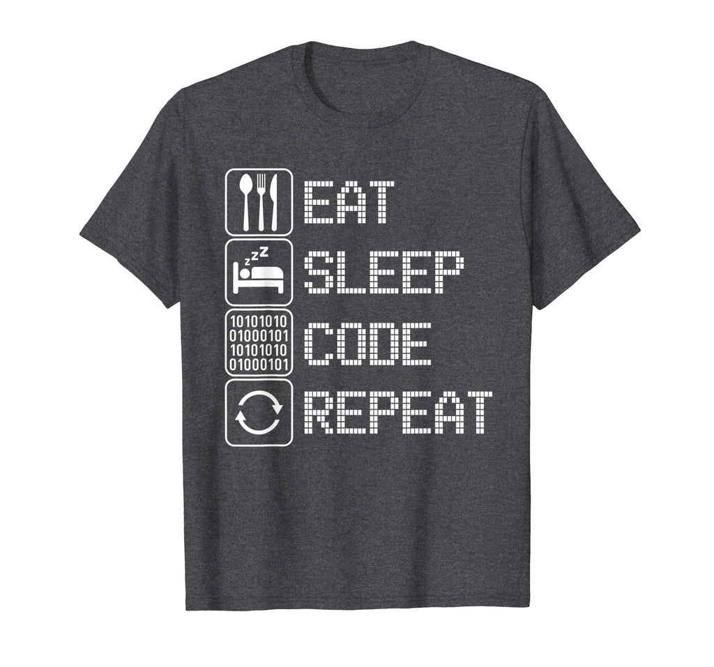 Code T-Shirt Eat Sleep Repeat Tshirt Funny Programmer