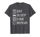 Code T-Shirt Eat Sleep Repeat Tshirt Funny Programmer