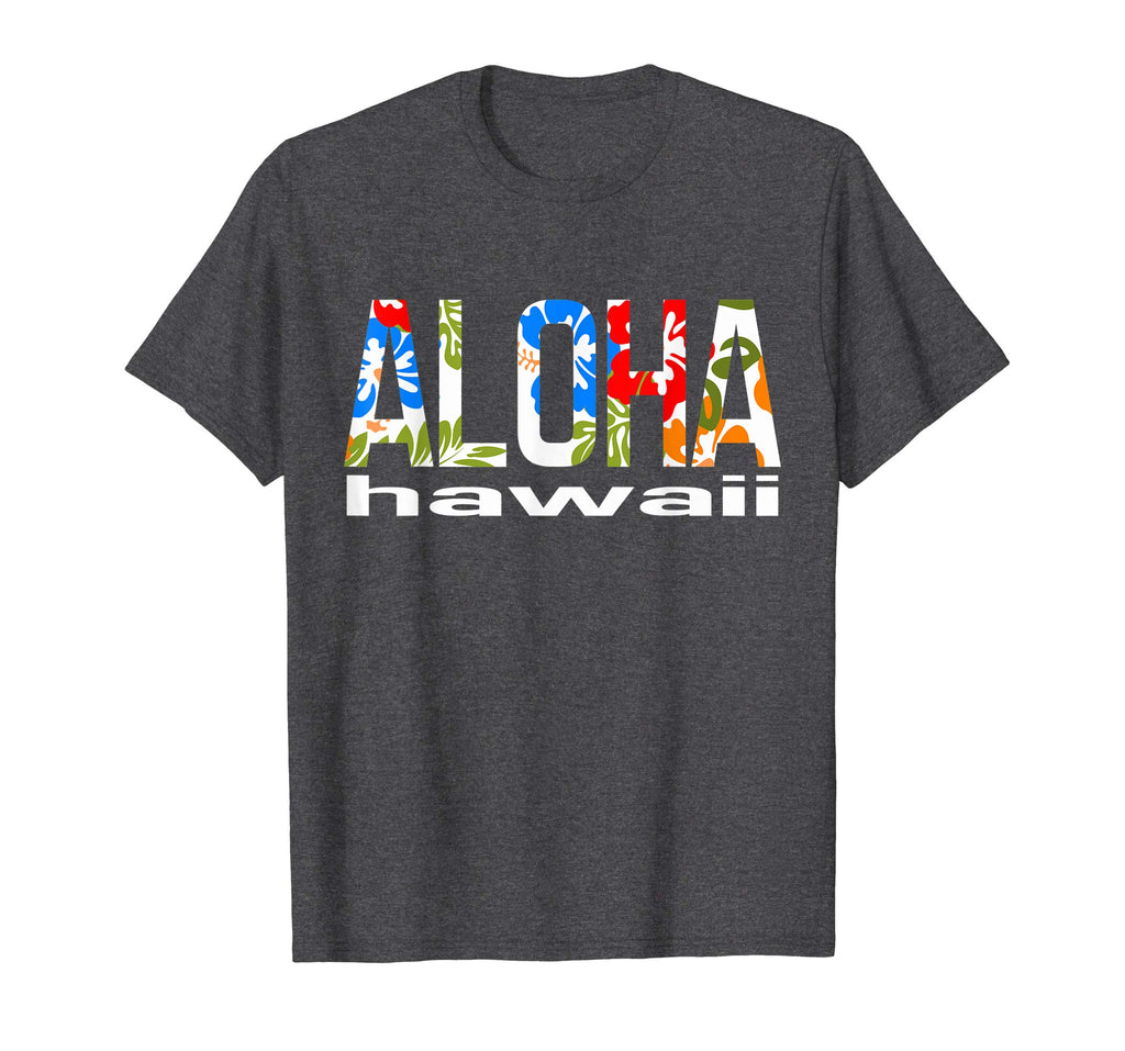 Aloha Hawaiian T-shirt Flowers Hawaii Funny Vacation Surf