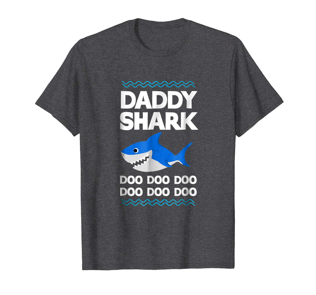 Daddy Shark T-Shirt Doo Doo Funny Baby Mommy Kids Video Tee