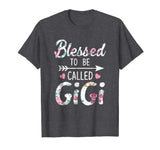 Blessed To Be Called Gigi Floral Grandma Funny T-Shirt
