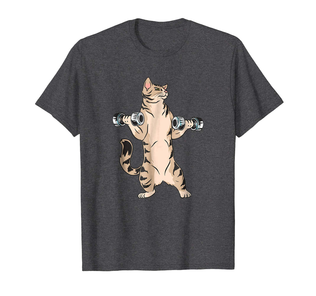 Cat Weightlifting T-Shirt, Funny Gym Shirt