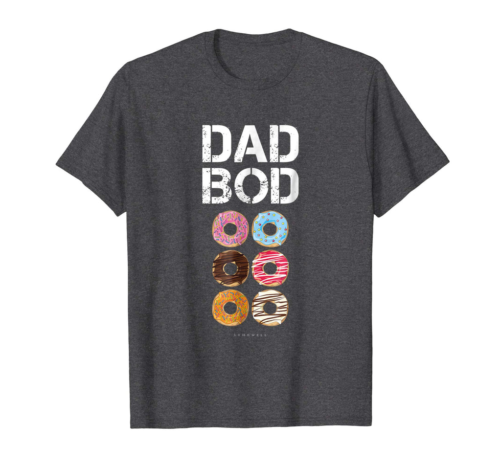 Dad Bod TShirt. Funny Donut Six Pack Daddy Gym Gift T Shirts