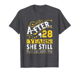 28th Wedding Anniversary Gift Funny T-Shirt for Husband