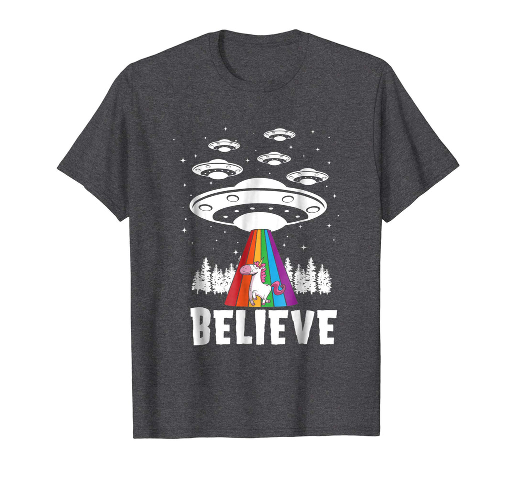 Alien Unicorn Rainbow Abduction T-Shirt Funny Gift