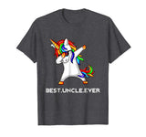 Funny Best Uncle Ever Dabbing Unicorn T Shirt Gift
