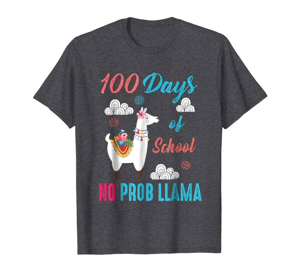 100 days of School Shirt No Prob Llama Funny Gift