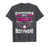 Funny Softball t-shirt - DIAMONDS ARE A GIRL'S BEST FRIEND