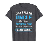Funny Uncle Gift Shirt, Uncle Partner In Crime Shirt