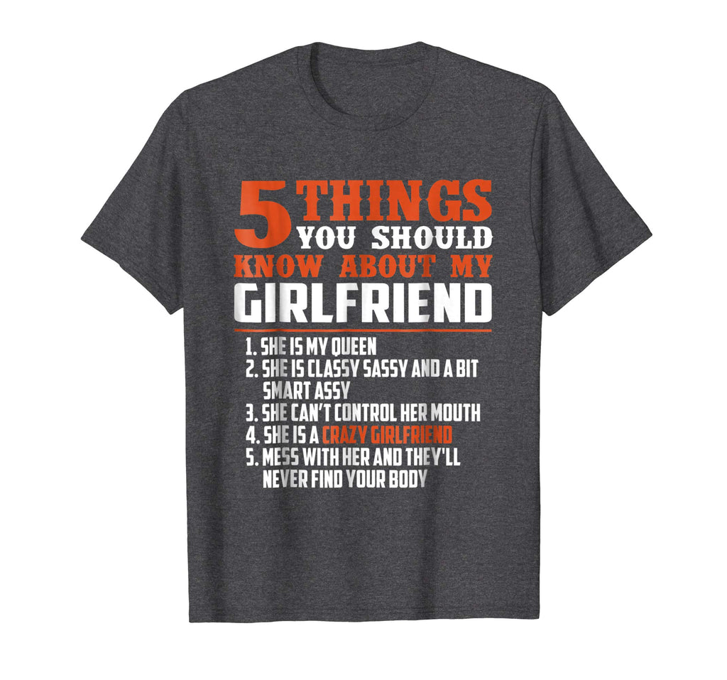 5 things you should know about my girlfriend funny shirt