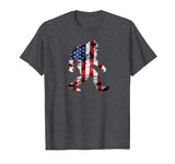 American Flag Bigfoot T-Shirt, Funny 4th of July Sasquatch