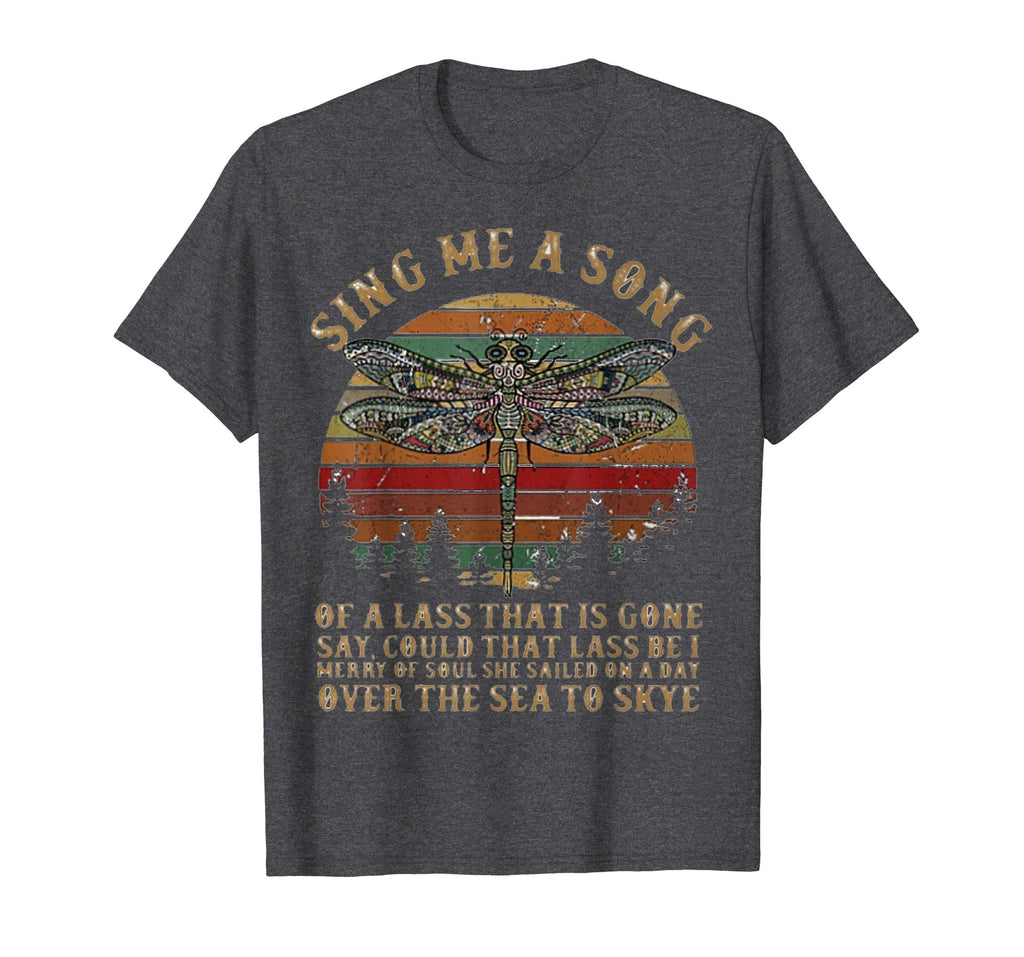 Dragonfly Sing Me A Song Retro Vintage Sunset Funny TShirt