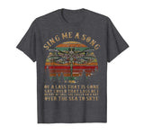 Dragonfly Sing Me A Song Retro Vintage Sunset Funny TShirt