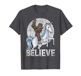 Bigfoot Riding Unicorn T Shirt Funny Sasquatch Vintage Tees