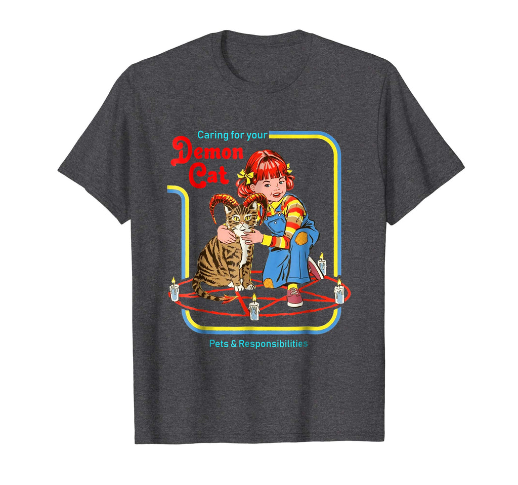 Funny-Caring-for-your-Demon-Cat-t-shirt pet
