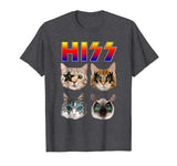 Hiss Funny Cats Kittens Rock Rockin T-shirt Gift Tee Pun