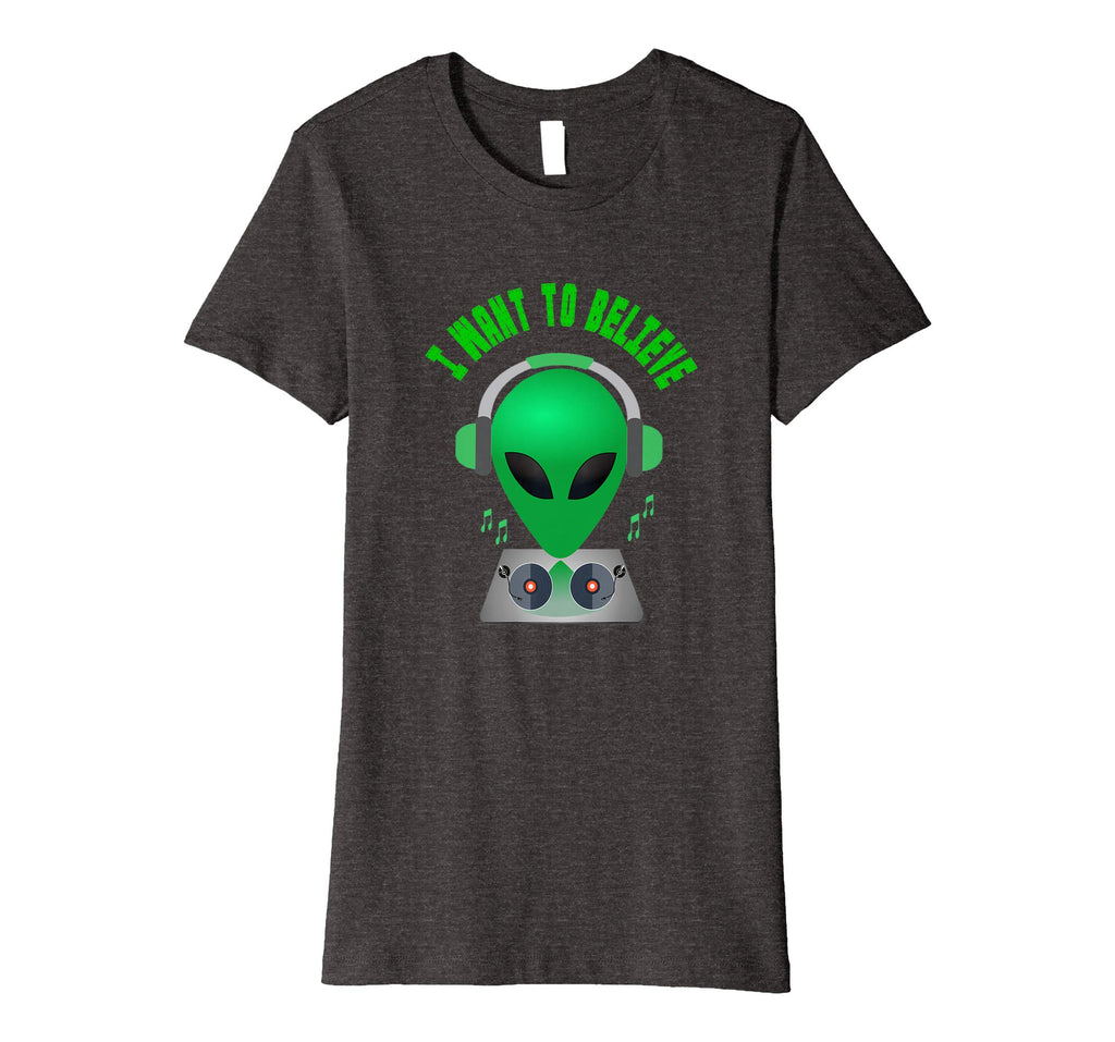 Alien DJ ET funny t-shirt UFO t-shirt ET t-shirt DJ t-shirt