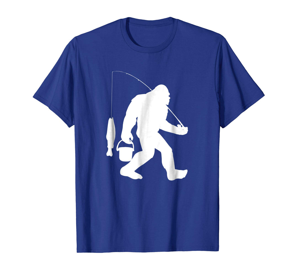 Bigfoot Fishing Shirt Funny Sasquatch and Fish