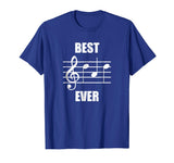 Best Dad Ever Treble Clef Musician Funny T-Shirt For Dad
