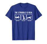 The struggle is real funny T-Rex gym workout t-shirt