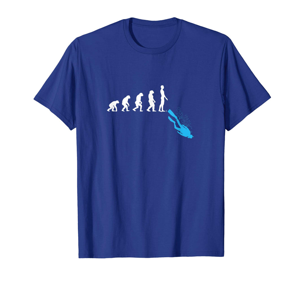 Funny Human Evolution Ocean Sea Scuba Diving Diver T-Shirt
