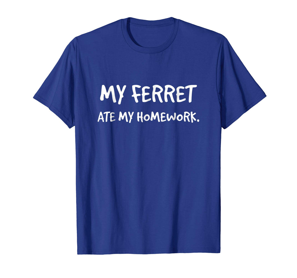 &quot;My ferret ate my homework&quot; funny polecat t-shirt
