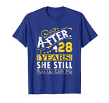 28th Wedding Anniversary Gift Funny T-Shirt for Husband