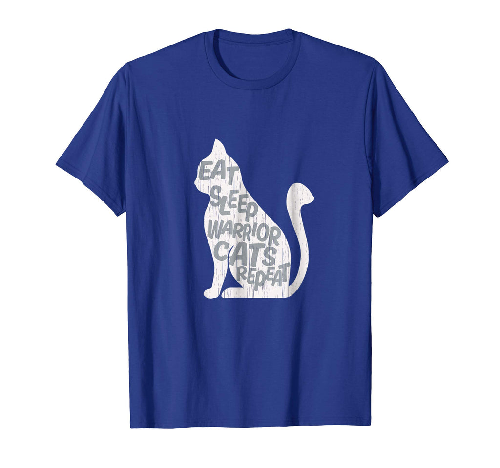 Eat Sleep Warrior Cats Repeat Funny Cat Lover T-Shirt