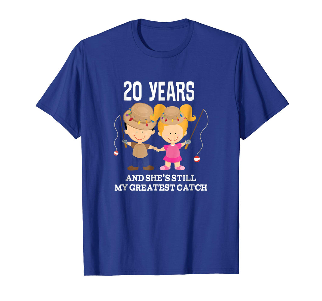 20th Wedding Anniversary Gift Funny Mens Fishing T-shirt