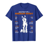 Anatomy Of A Siberian Husky Dogs T Shirt Funny Gift