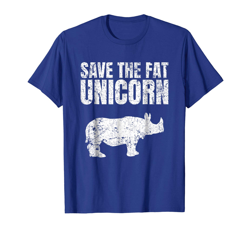 &quot;Save The Fat Unicorn&quot; Funny Rhino T-Shirt