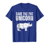 &quot;Save The Fat Unicorn&quot; Funny Rhino T-Shirt