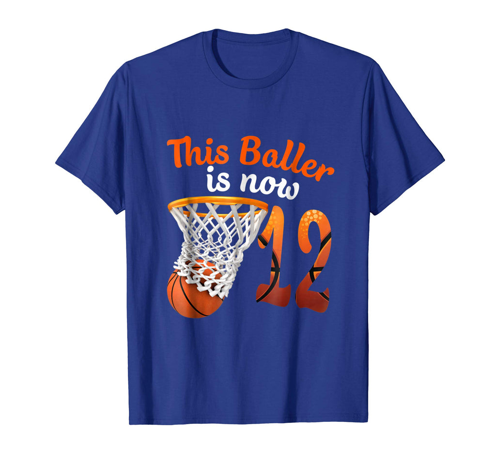 12th Birthday Basketball T-Shirt Funny 12 Years Old Gift