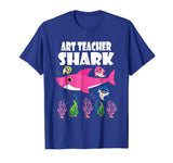 Baby Sharks &amp; Lovely Art Teacher Shark Funny Cool Tshirt