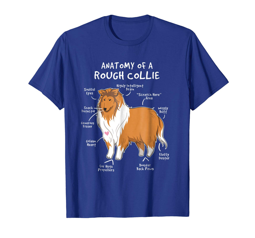 Anatomy Of A Rough Collie Funny Dog Puppy Gift T Shirt