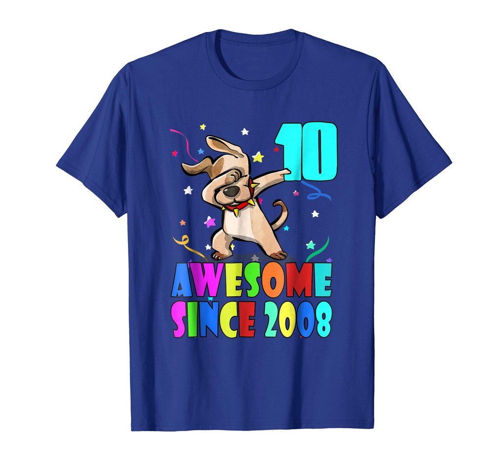 Awesome Since 2008- Funny 10th Birthday Shirt Girl Boy