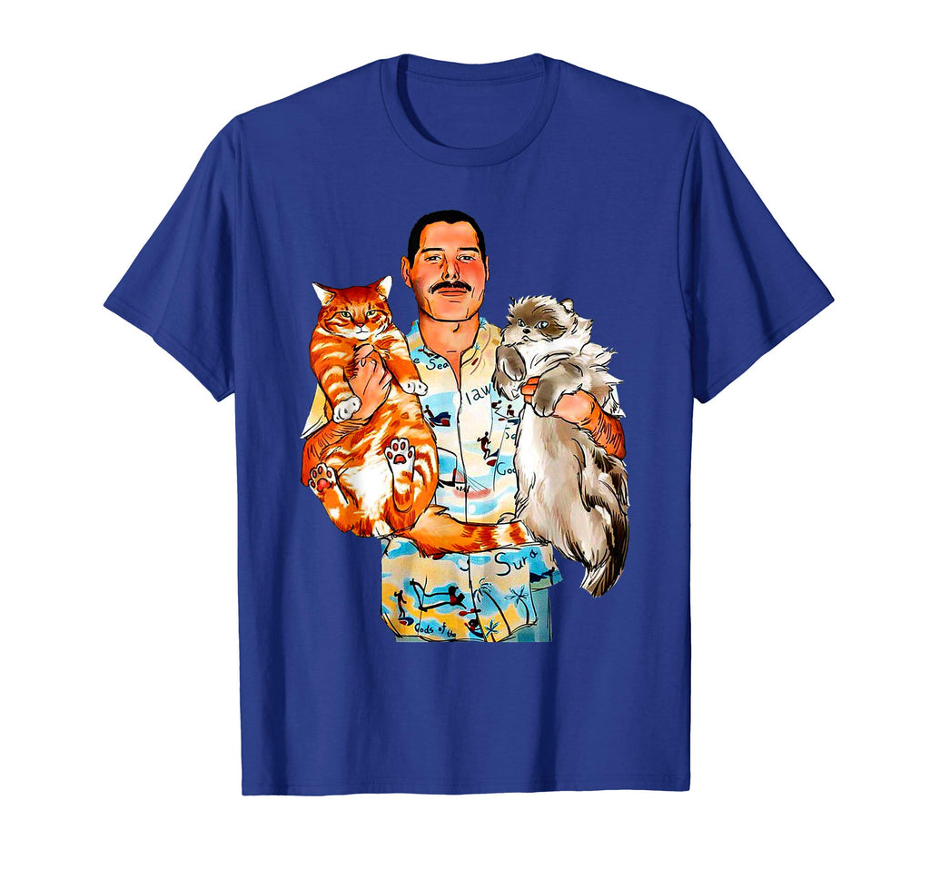 Funny man hug his cats mercury t-shirt Mr cat