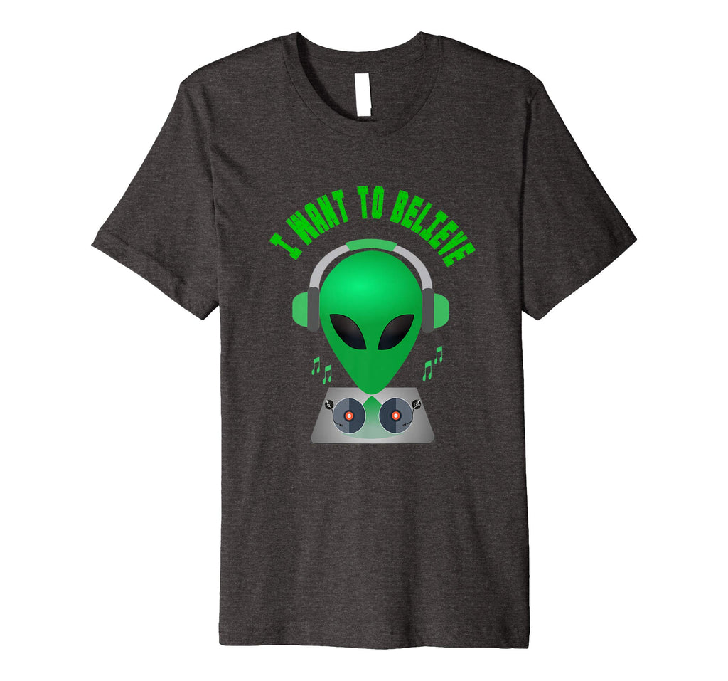 Alien DJ ET funny t-shirt UFO t-shirt ET t-shirt DJ t-shirt